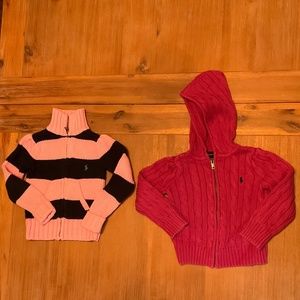 3T Ralph Luaren zip up sweaters